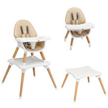 4 in 1 Baby High Chair Child Feeding Seat Food Tray Safety Belt Sand