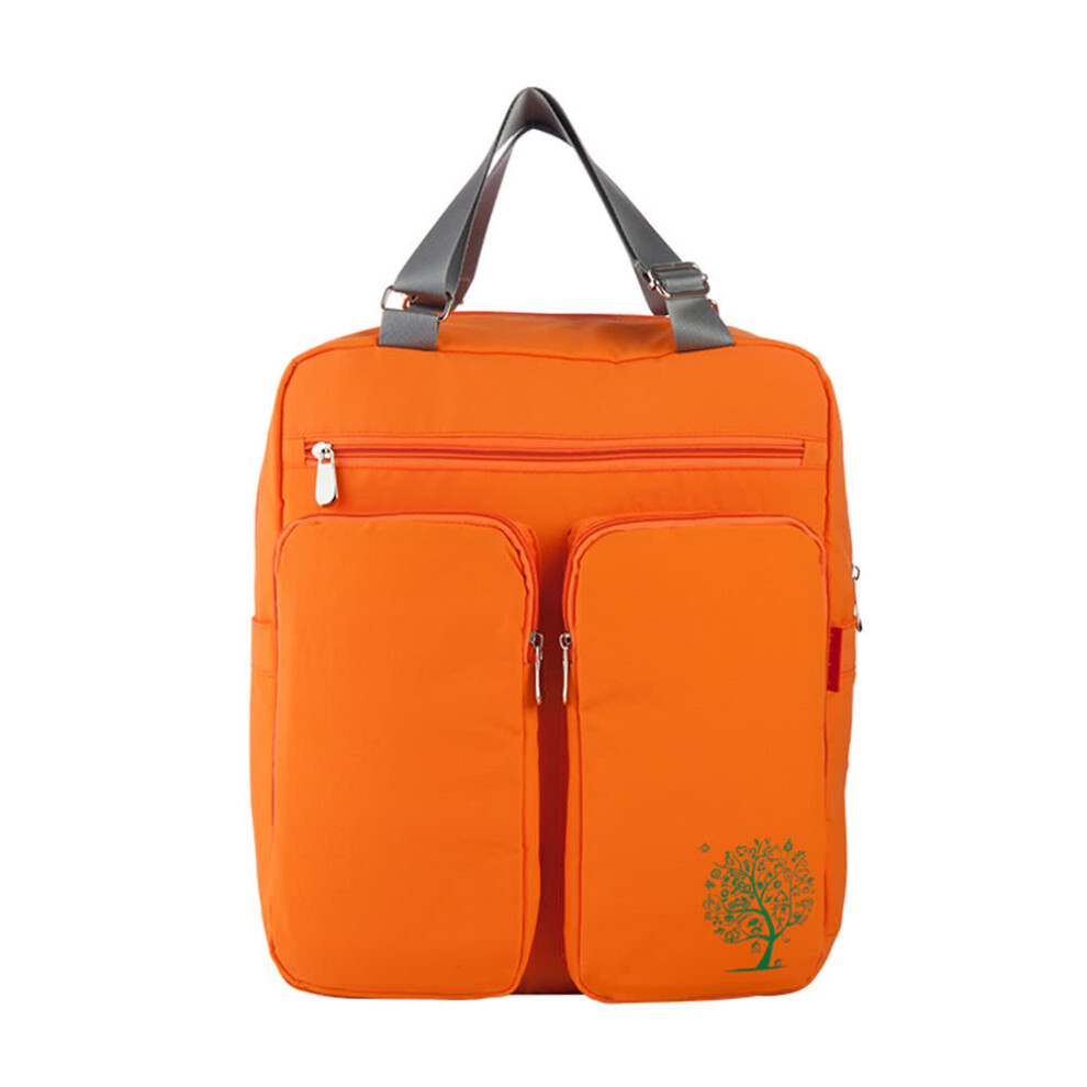 (Orange) Multi-functional Mommy Bag Excellent Water Resistance Nappy Bag Insular Large Capacity