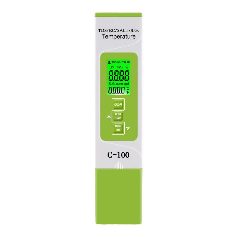 5 in 1 Temperature Meter Digital Water Quality Monitor Tester for Pools Drinking Aquariums