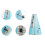 (White) Universal Pyramid Mechanical Metronome ABS Material 5