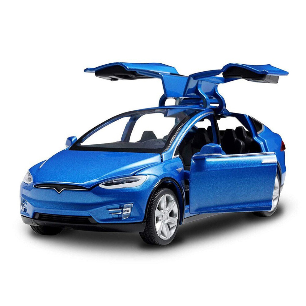 (Blue) Diecast Toy 1:32 Scale Alloy Cars for Tesla Model