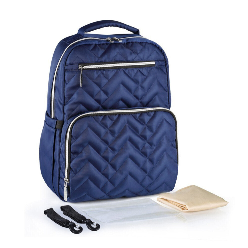 (Navy ) Diaper Bag Backpack With Stroller Strap Blue Greenzech