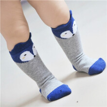 (Blue fox, 3M) Cotton Cartoon Baby Socks Unisex Newborn Clothes Accessories