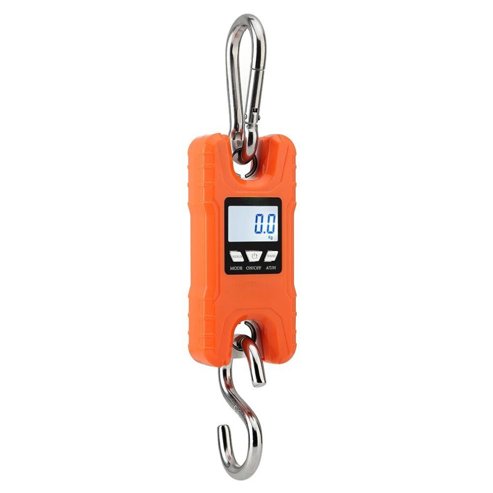 (Orange) Portable Heavy Duty Digital Crane Scale 500kg/1102Lbs