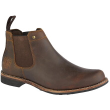 (Brown, UK 7) Mens Woodland New Crazy Horse Leather Chelsea Ankle Boots