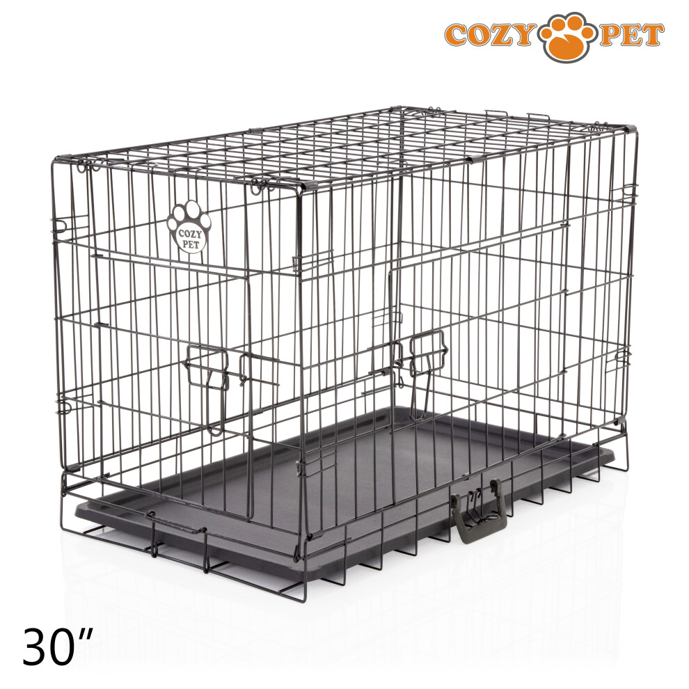 Dog Cage 30" by Cozy Pet Puppy Crate Pen Metal Cage Black DCP30B