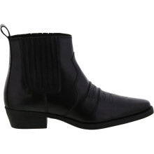 (Black, UK 7) Woodland Mens Western Cowboy Nebraska Pull On Chelsea Ankle Boots