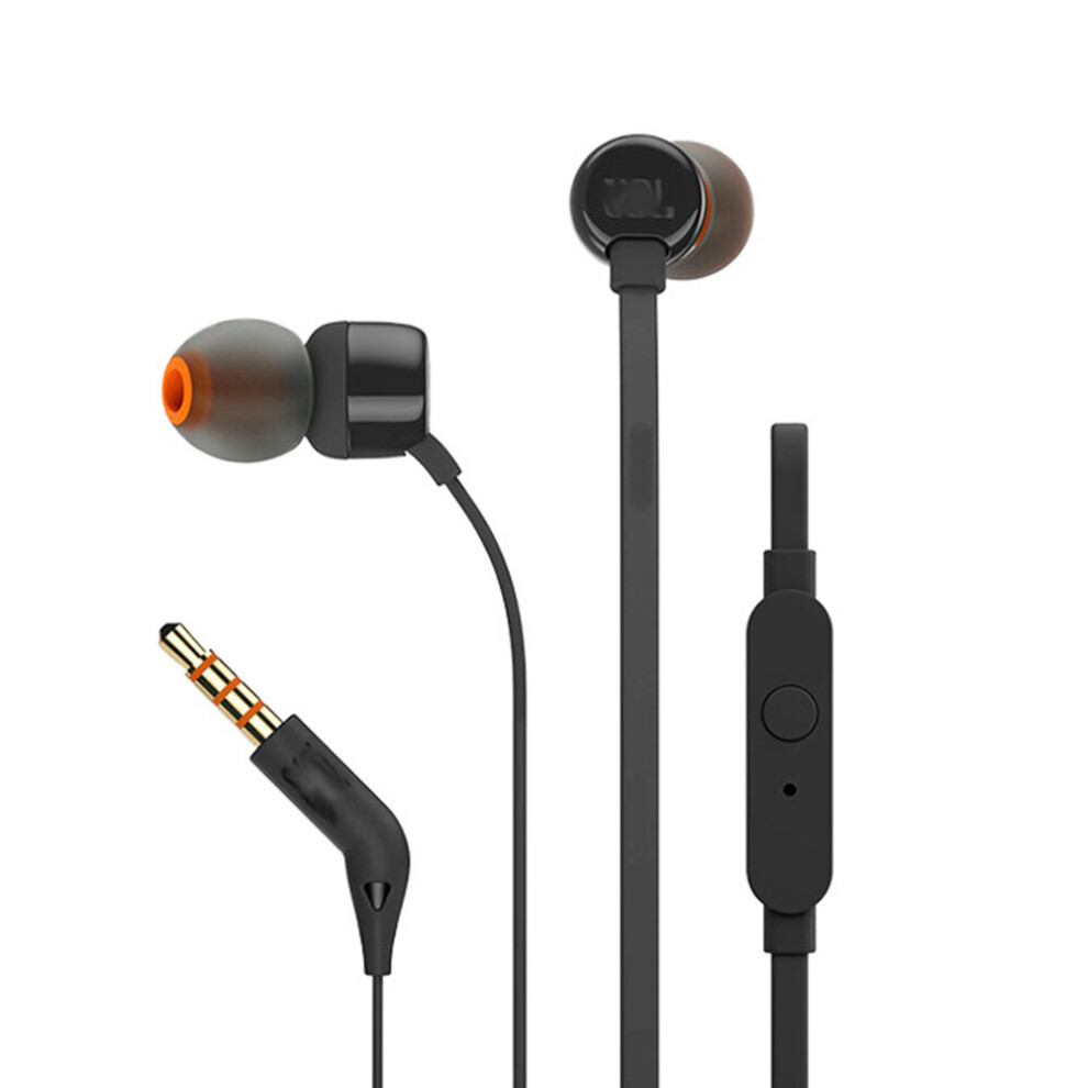 (black) Wired Headset Wheat In Ear with JBL TUNE T110