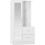 Seconique Nevada Mirrored Open Shelf Wardrobe White Gloss 4