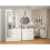 Seconique Nevada Mirrored Open Shelf Wardrobe White Gloss 2