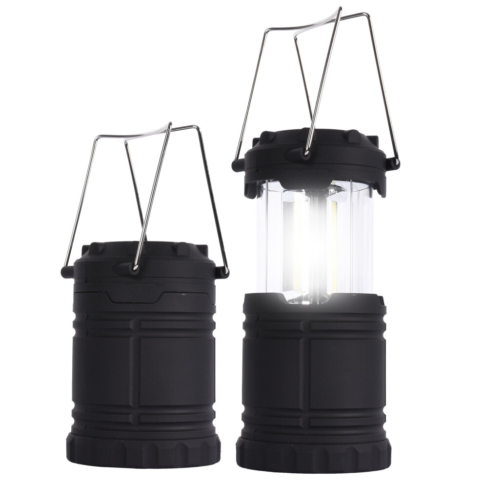 Twin Pack Waterproof COB LED Portable Collapsible Camping Lantern