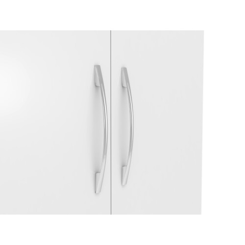 Seconique Nevada Petite Open Shelf Wardrobe White Gloss 1