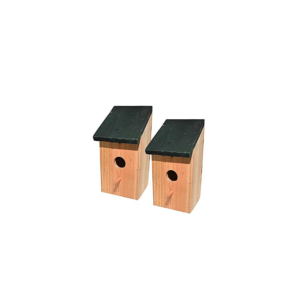 RamÂ© 2 X Wooden Wood Bird Nesting Box Nest Bird House Small Birds Blue Tit Robin Sparrow Bird House Feeder