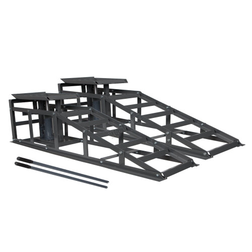 Switzer Vehicle Car Ramp - Lift 2 Ton Hydraulic Jack Garage Heavy Duty Grey x 2