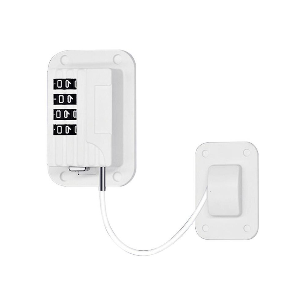 (White) Window Safety Password Lock Refrigerator Password Restrictor For Childproof White