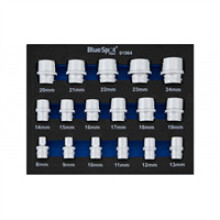 lueSpot 17 Piece 3/8 Inch Metric Shallow Sockets 8-24mm