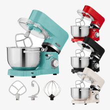Stand Mixer Food Processor 1500 W Turquoise Kneading Machine with 2 x Stainless Steel Mixing Bowls Low Noise Kitchen Mixer with Mixing Hook - 6 Speeds