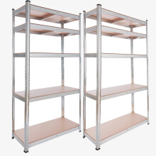 AREBOS 2X heavy duty shelving 180x90x40 | 875kg load capacity | 0.63 mm | 5 MDF boards Shelving Storage shelving Cellar shelving Plug-in shelving