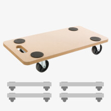 AREBOS dolly 4 pieces | up to 200 kg load capacity | incl. rubber pads | transport dolly furniture dolly transport aid for moving furniture transport