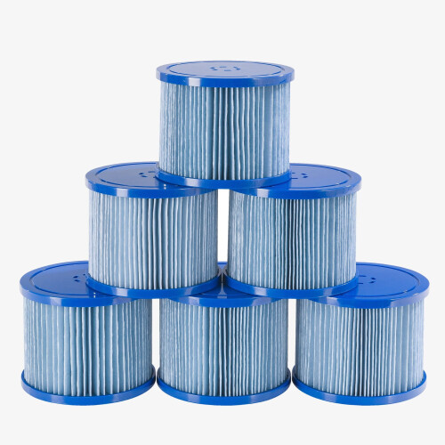 AREBOS AREBOS Pool Filter | 6 x Filter Cartridges Spa Whirlpool | Antimicrobial Filter | Blue