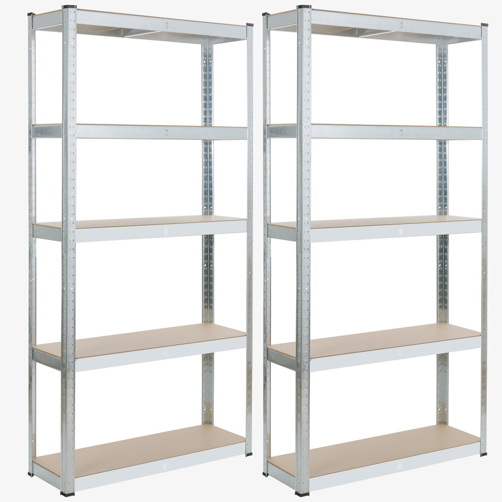 AREBOS Set of 2 Heavy Duty Shelving Cellar Shelving Boltless Shelving 180x90x30 cm