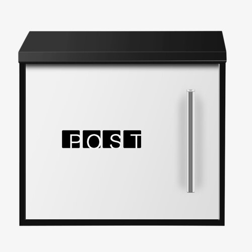 AREBOS AREBOS Modern Design Letterbox Graphite Wall Mailbox Post Box 1