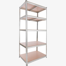AREBOS Heavy duty shelving | plug-in shelving | basement shelving | metal | 90x60x200cm | 875 kg | Easy assembly by plug-in system and without screws