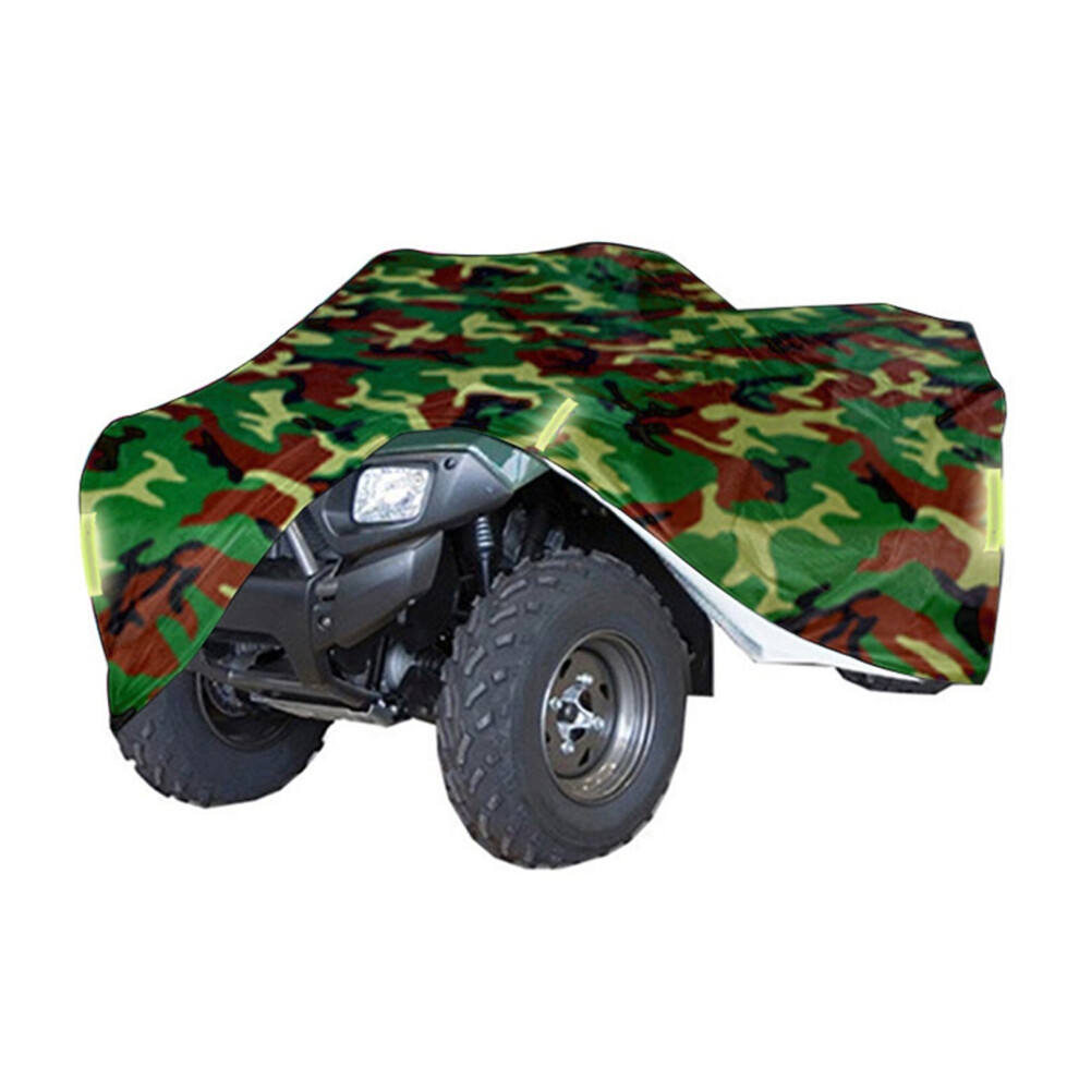 (3XL) Universal Heavy Duty ATV ATC Cover 190T Rain Waterproof Dustproof Anti-UV Ripstop Beach Camouflage Vehicle Outdoor Protection