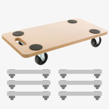 AREBOS dolly 6 pieces | up to 200 kg load capacity | incl. rubber pads | transport dolly furniture dolly transport aid for moving furniture transport