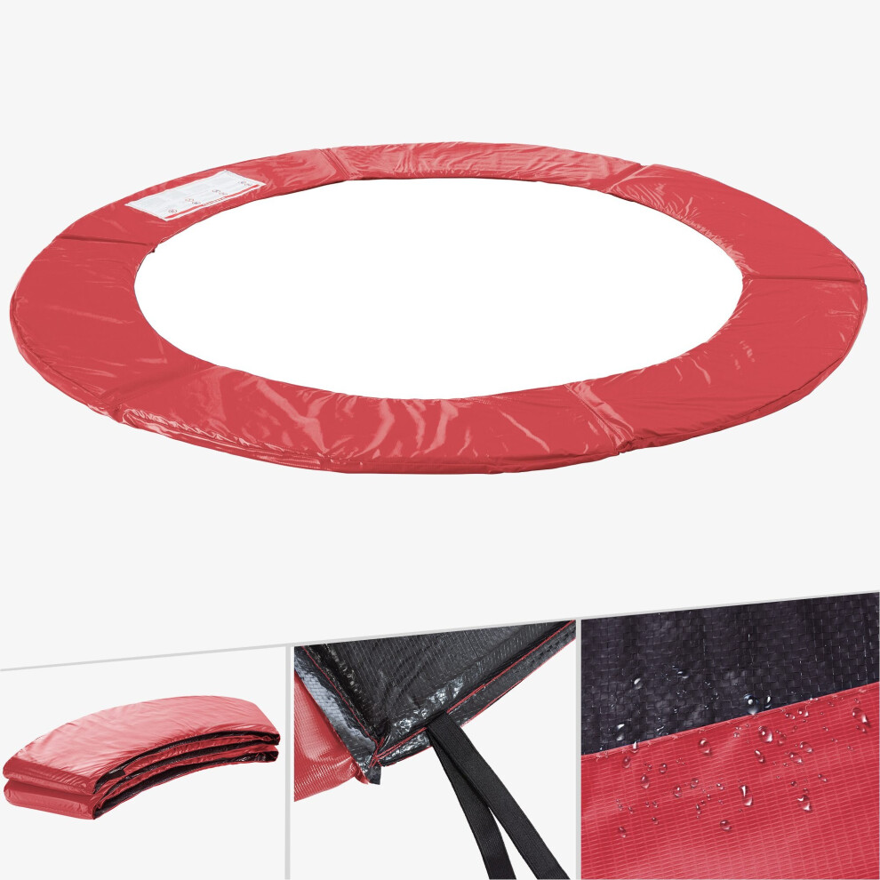 AREBOS trampoline edge cover spring protection Ø 183 cm | trampoline edge protection | trampoline accessories made of PVC and PE | 28 cm wide | red