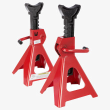 AREBOS 2x trestle | 3000 kg load capacity | stroke 275-400 mm | 10-fold height adjustable | steel/cast iron|