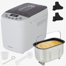AREBOS Bread Maker 1500g | 15 programs | LCD Display | 850 W | White