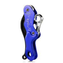 (Blue) Outdoor Stop Descender Self-braking Self Locking Carving Rock Climbing Caving Rescue Rappel Protect Tool