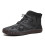 (Black, 11.5) Cow Leather Casual Boots 1