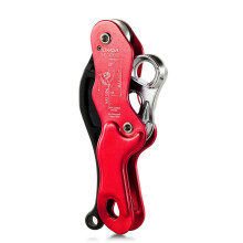 (Red) Outdoor Stop Descender Self-braking Self Locking Carving Rock Climbing Caving Rescue Rappel Protect Tool