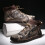 (Black, 7.5) Cow Leather Casual Boots 8
