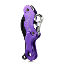 (Purple) Outdoor Stop Descender Self-braking Self Locking Carving Rock Climbing Caving Rescue Rappel Protect Tool
