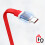 OnePlus USB-C Official OnePlus Cable 30W Charge and Synchronise Flat Design 1m Red 3