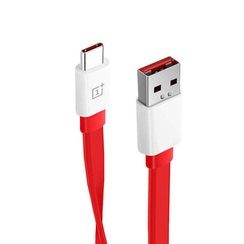 OnePlus USB-C Official OnePlus Cable 30W Charge and Synchronise Flat Design 1m Red 1