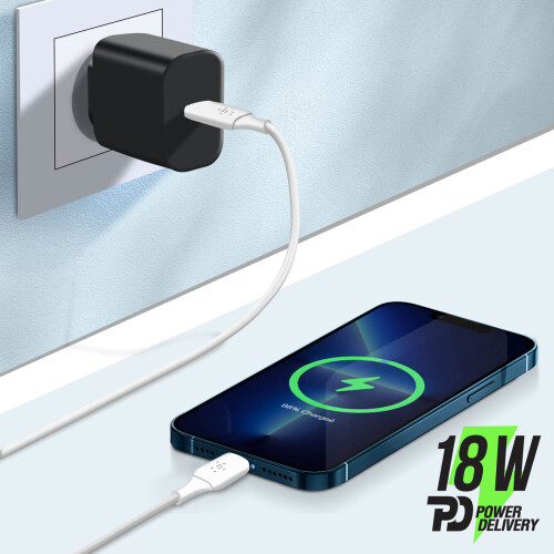 Belkin USB-C to Lightning Cable Power Delivery 18W Synchonisation 1m Belkin White 2