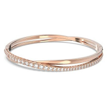 Swarovski Bangle, White Stones in a Rose Gold Tone Plated Setting, from the Twist Collection