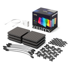 6 Smart App Controlled Twinkly Square LED Lights | Multi Colour Change Control Indoor Home Dimmable