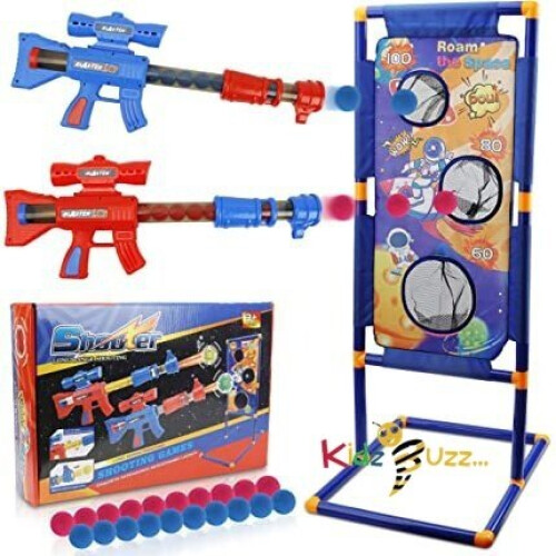 Shooting Toy Guns W/ Foam Balls & Target