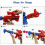 Shooting Toy Guns W/ Foam Balls & Target 2