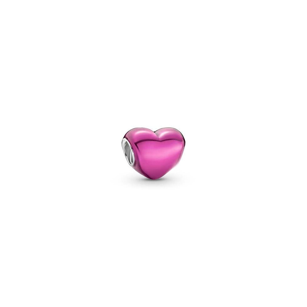 Charm Pandora 799291C03 corazÃ³n rosa metÃ¡lico