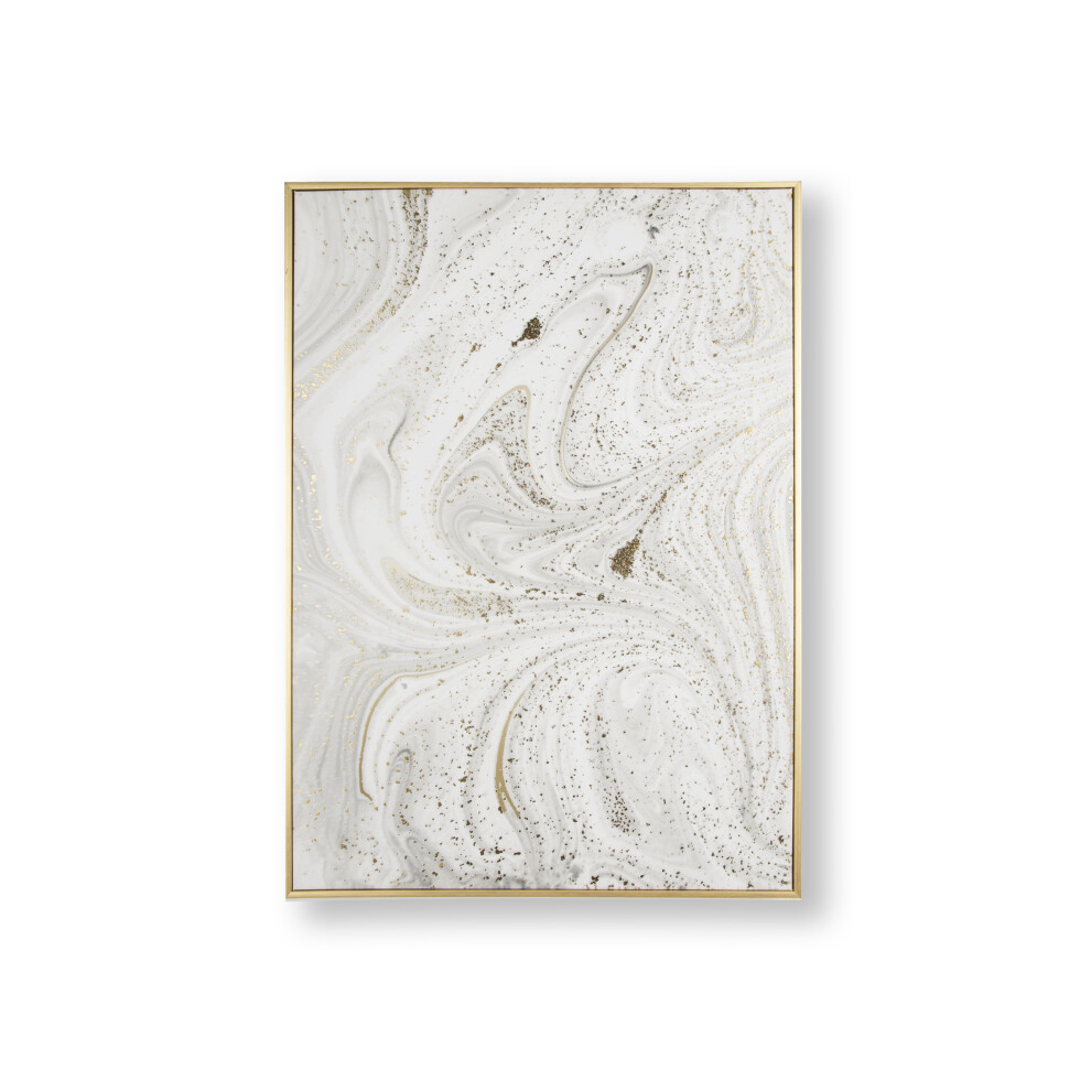 Art for the Home Grey Marble Luxe Framed Printed Canvas