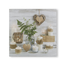 Art for the Home Harmony LED Printed Canvas - Floral Country Charm, Cozy Lighting for Living Rooms & Bedrooms