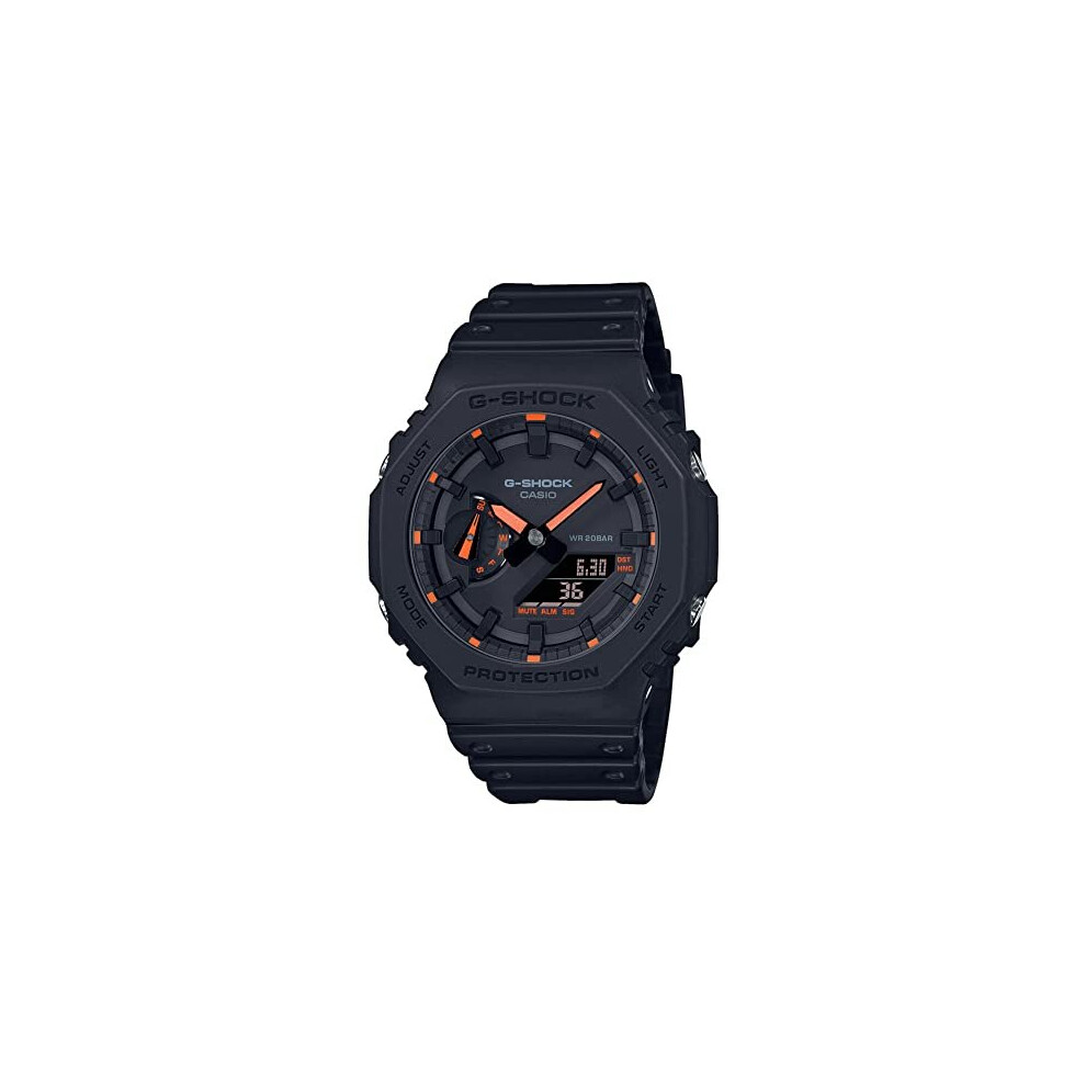 Casio G-Shock 2100 Utility Black Series Orange Detailing GA-2100-1A4ER