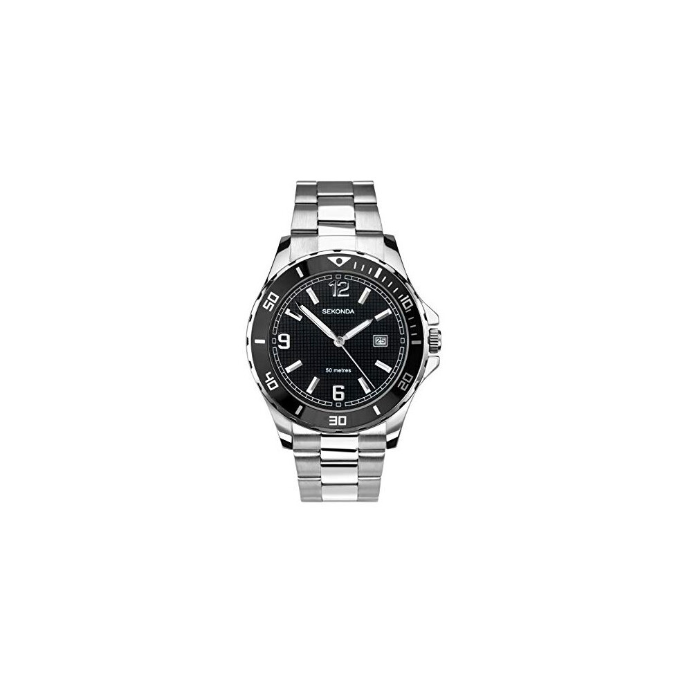 SEKONDA Mens Analogue Classic Quartz Watch with Stainless Steel Strap 1513.27