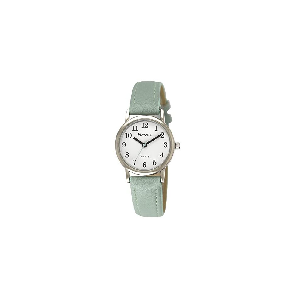 Ravel - Women's Pastel Coloured Everyday Watch (27mm case) - Analogue Quartz - R0137.11.2 - Green/Silver Tone